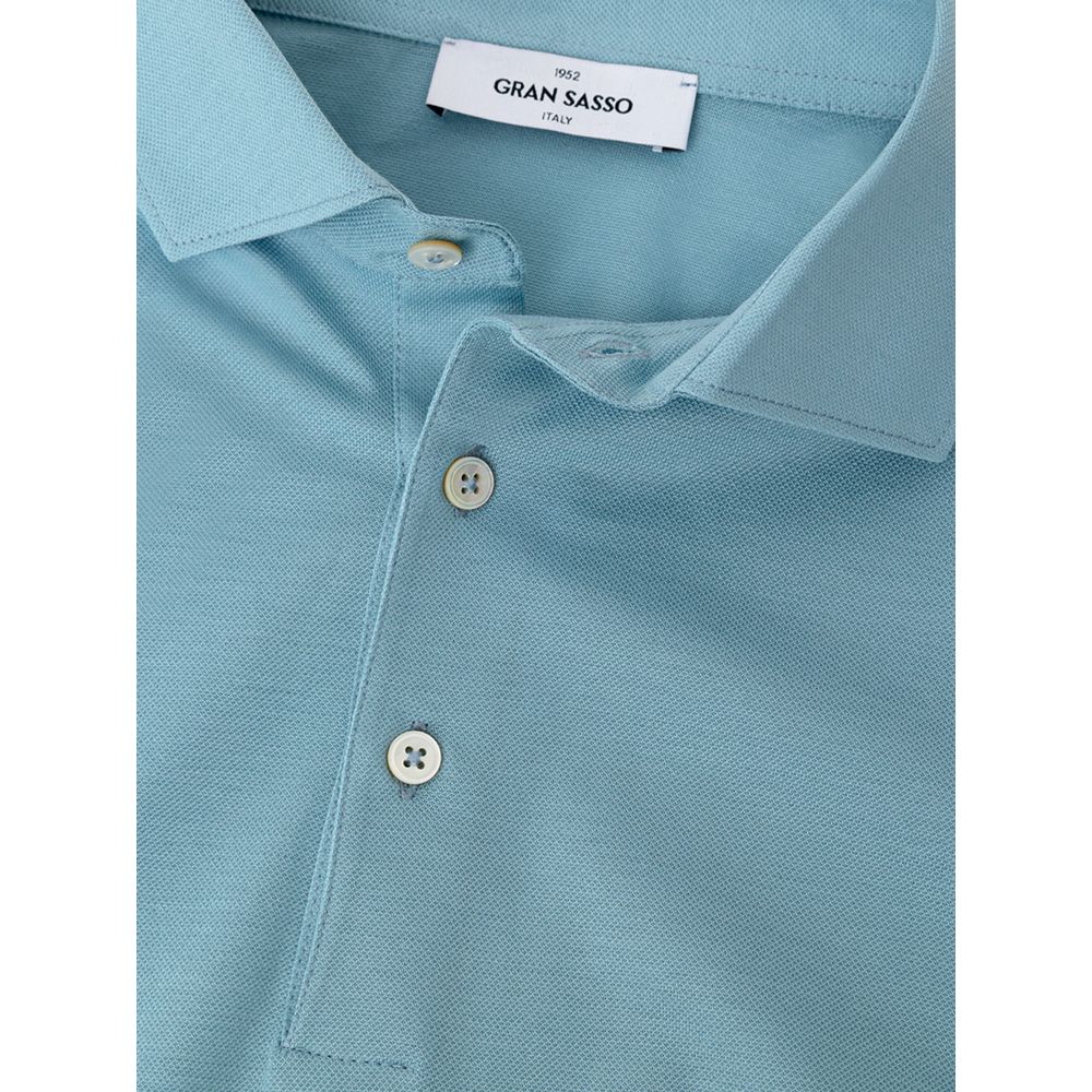 Blaues Poloshirt aus Baumwolle