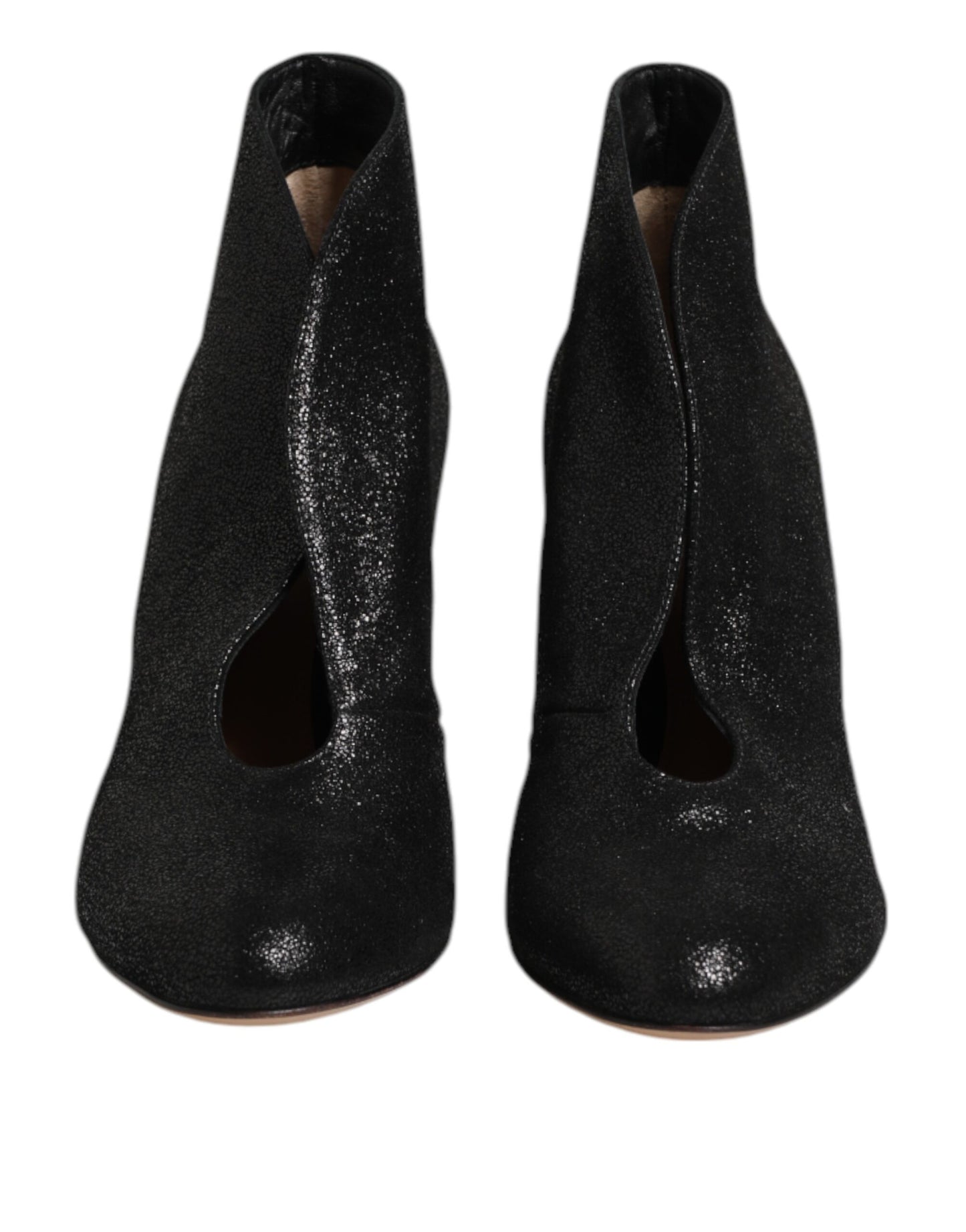 Metallic Schwarz Pumps Stiletto Heels