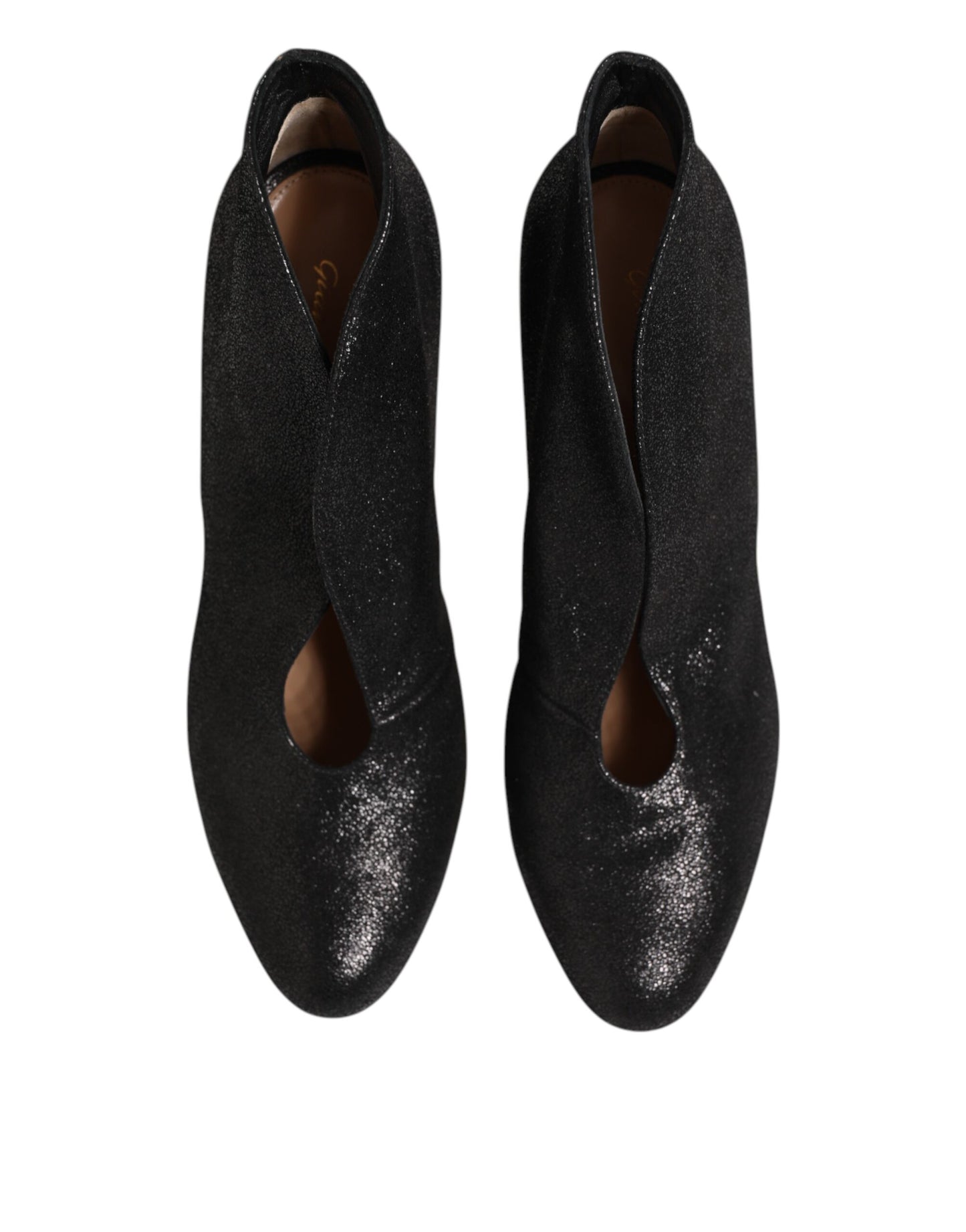 Metallic Schwarz Pumps Stiletto Heels