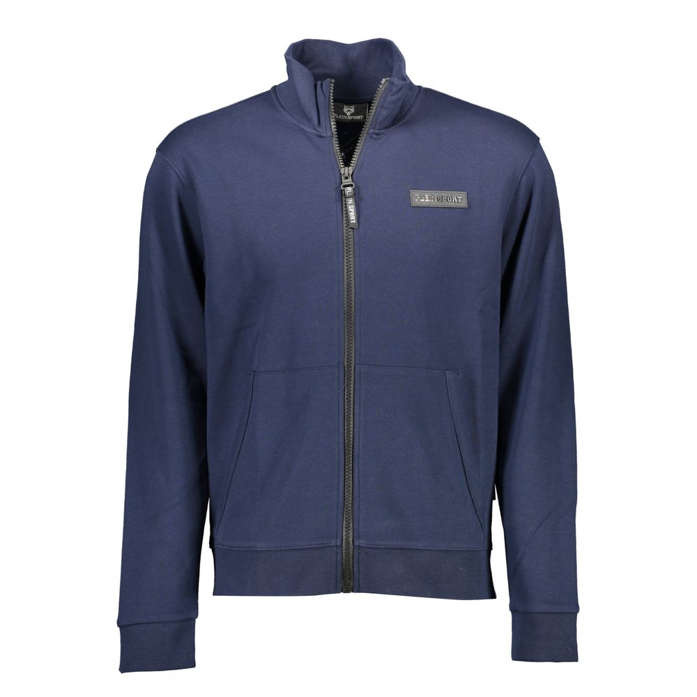 Blauer Baumwollpullover