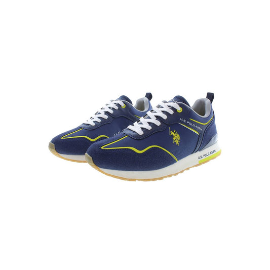 Blue Polyester Sneaker