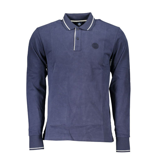 Blaues Poloshirt aus Baumwolle