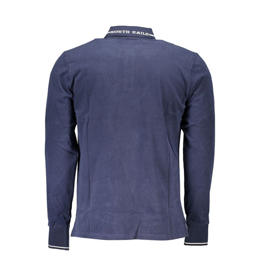 Blaues Poloshirt aus Baumwolle