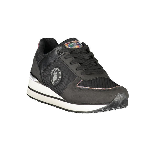 Black Polyester Sneaker