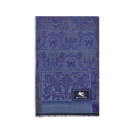 Jacquard-Schal aus Wolle und Seide