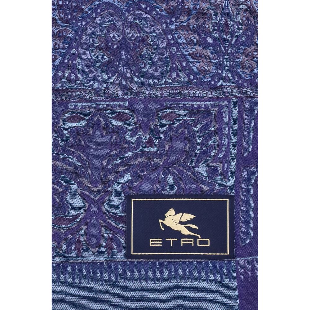 Jacquard-Schal aus Wolle und Seide