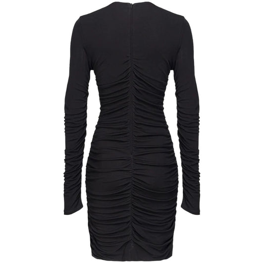 Schwarzes Nylonkleid
