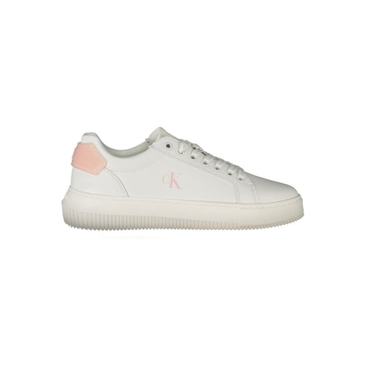 Weiße Leder Damen Sneaker