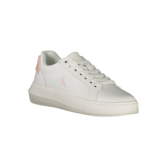 Weiße Leder Damen Sneaker