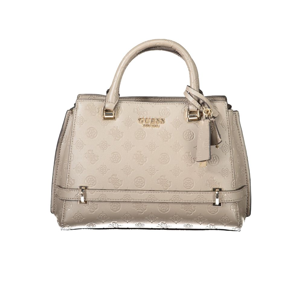Beige Polyethylen Damen Handtasche