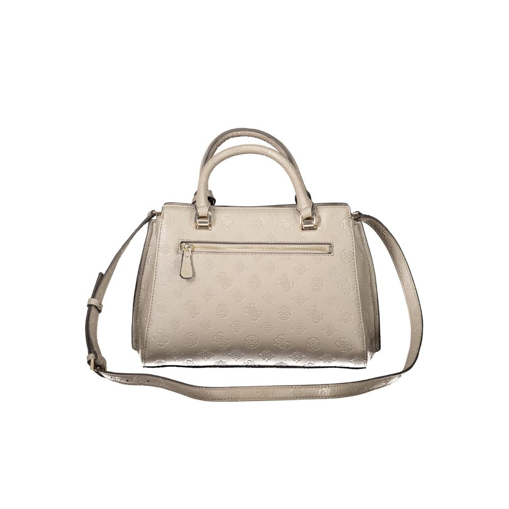 Beige Polyethylen Damen Handtasche