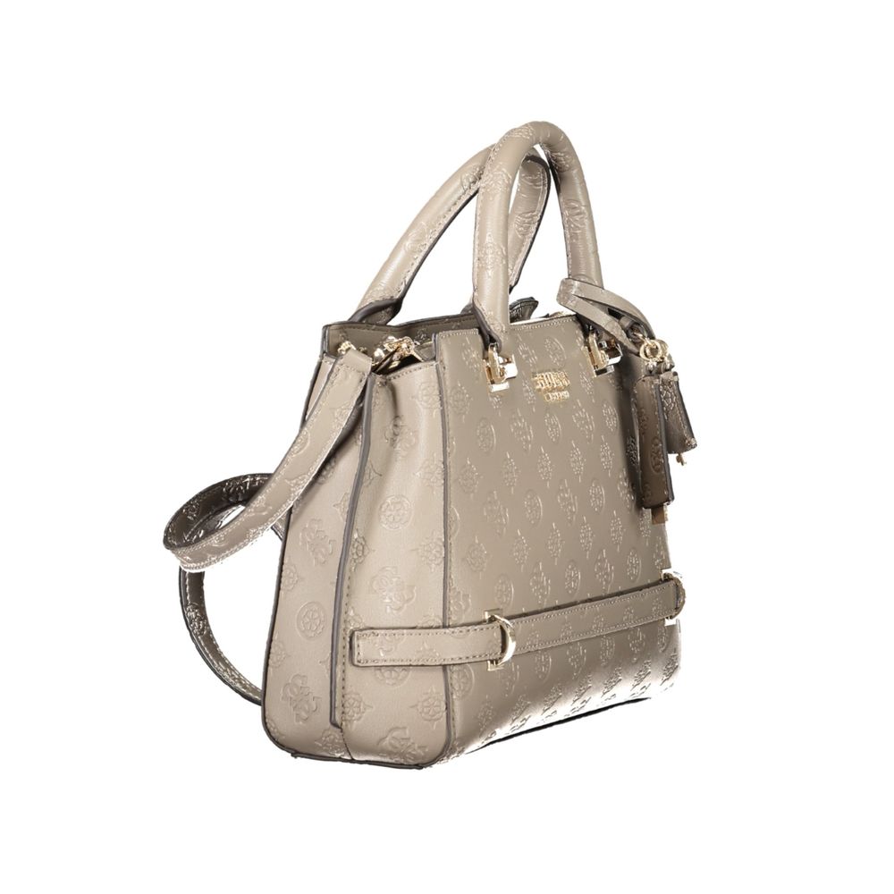 Beige Polyethylen Damen Handtasche