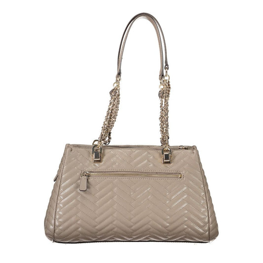Brown Polyethylene Women Handbag