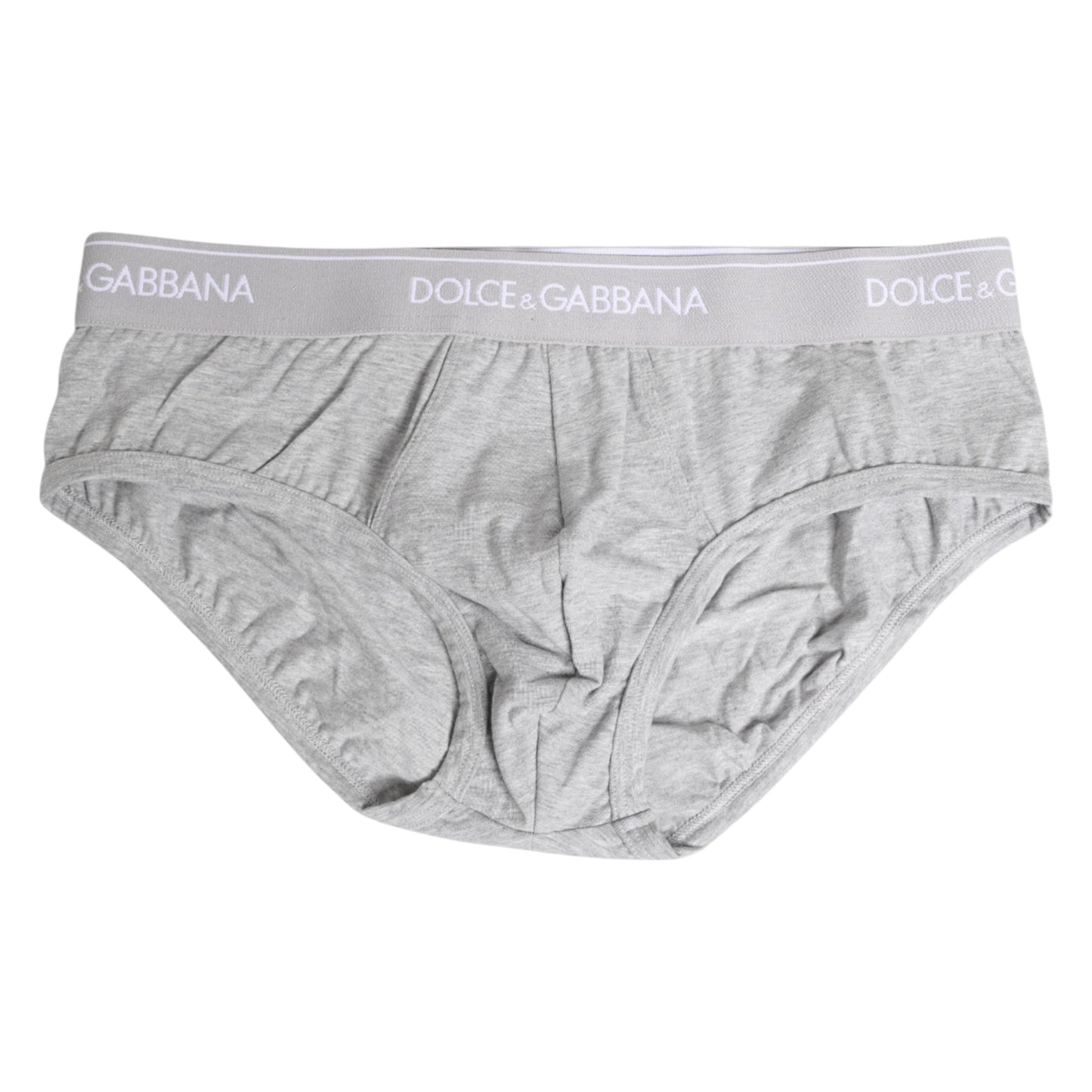 Graue, normale Slip-Unterhose aus Baumwollstretch