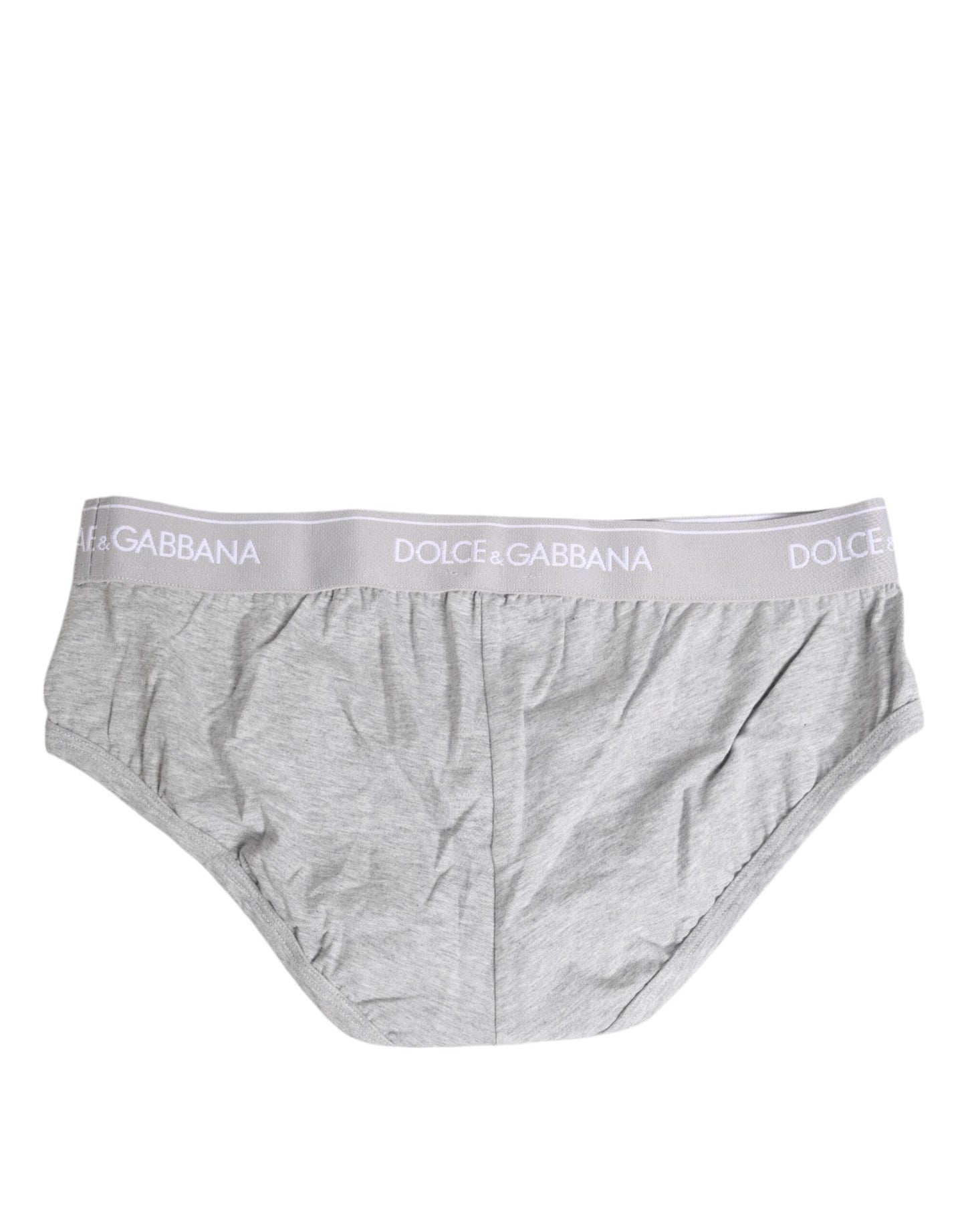 Graue, normale Slip-Unterhose aus Baumwollstretch