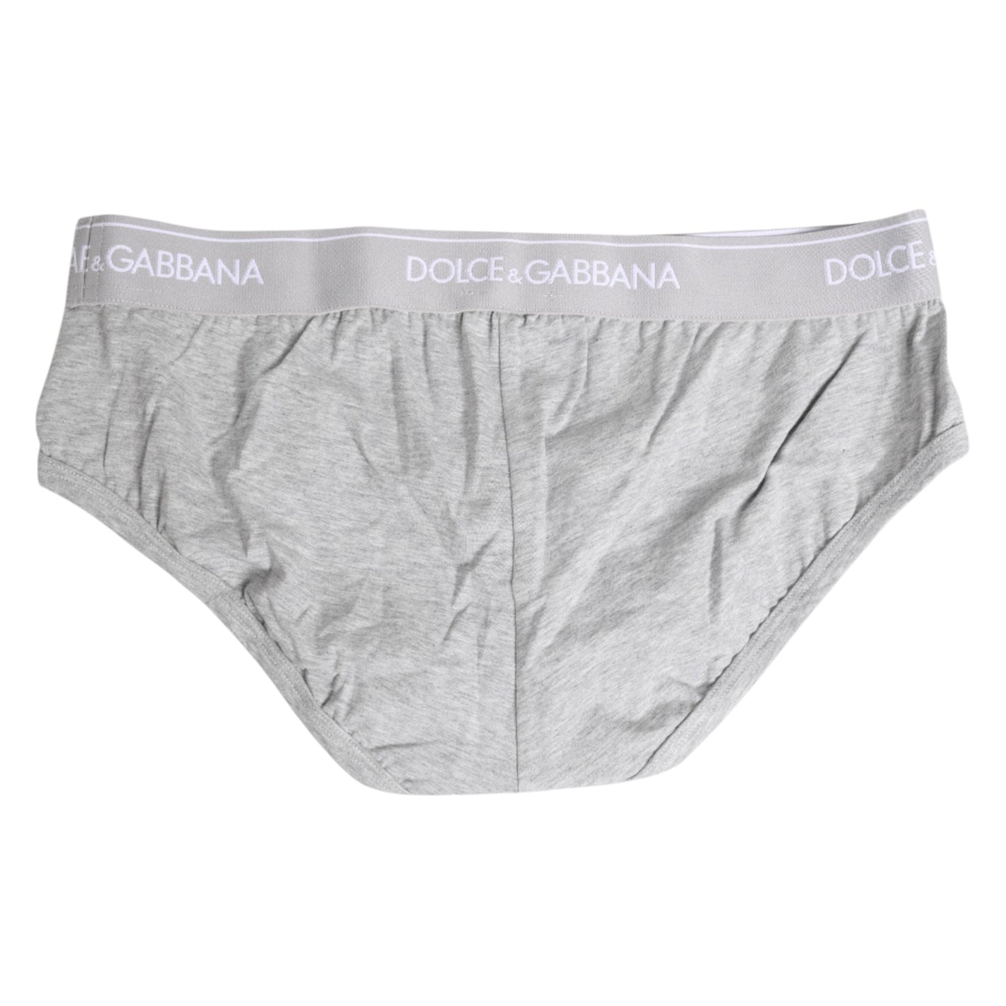 Graue, normale Slip-Unterhose aus Baumwollstretch