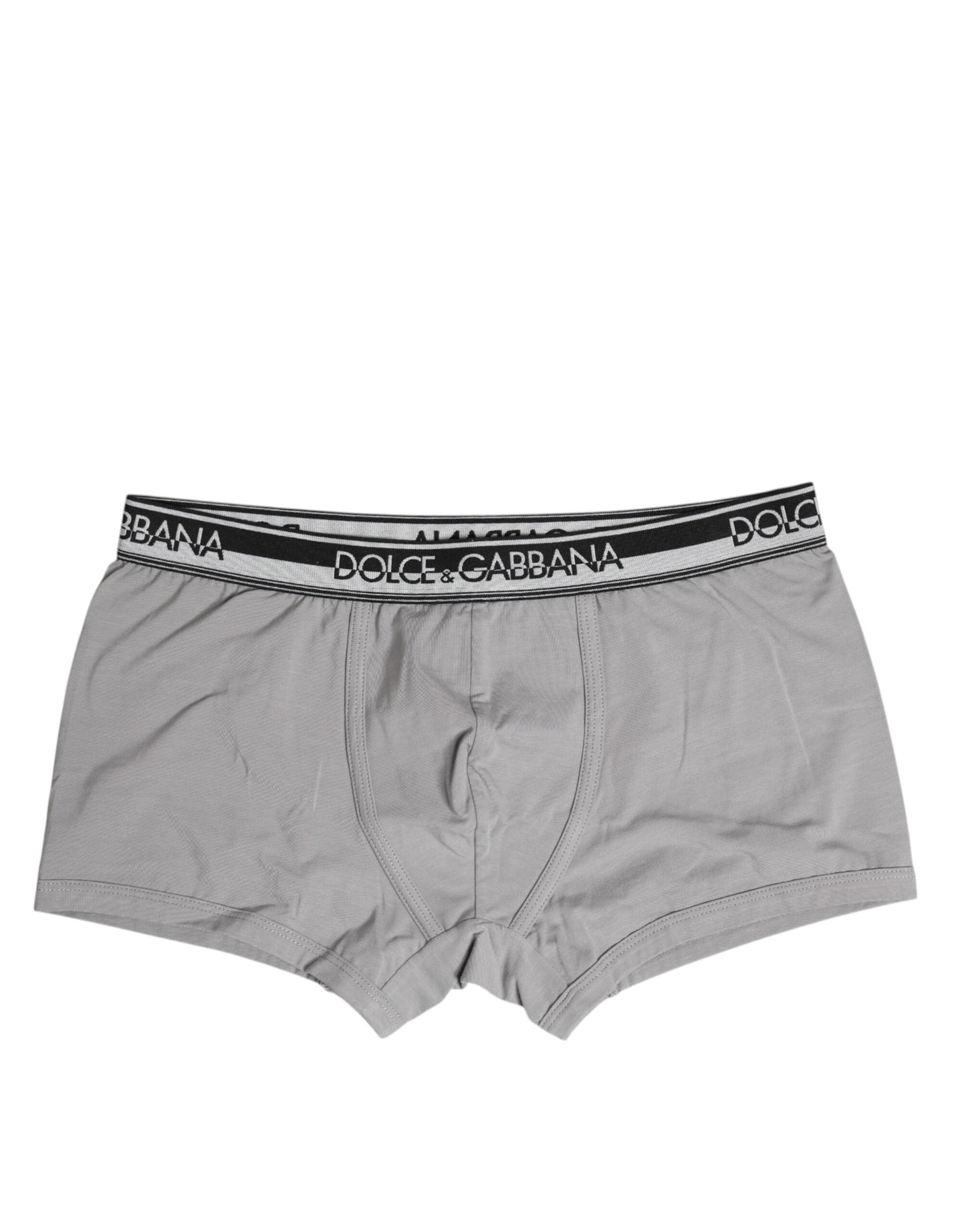 Graue Boxershorts aus Baumwollstretch in normaler Passform