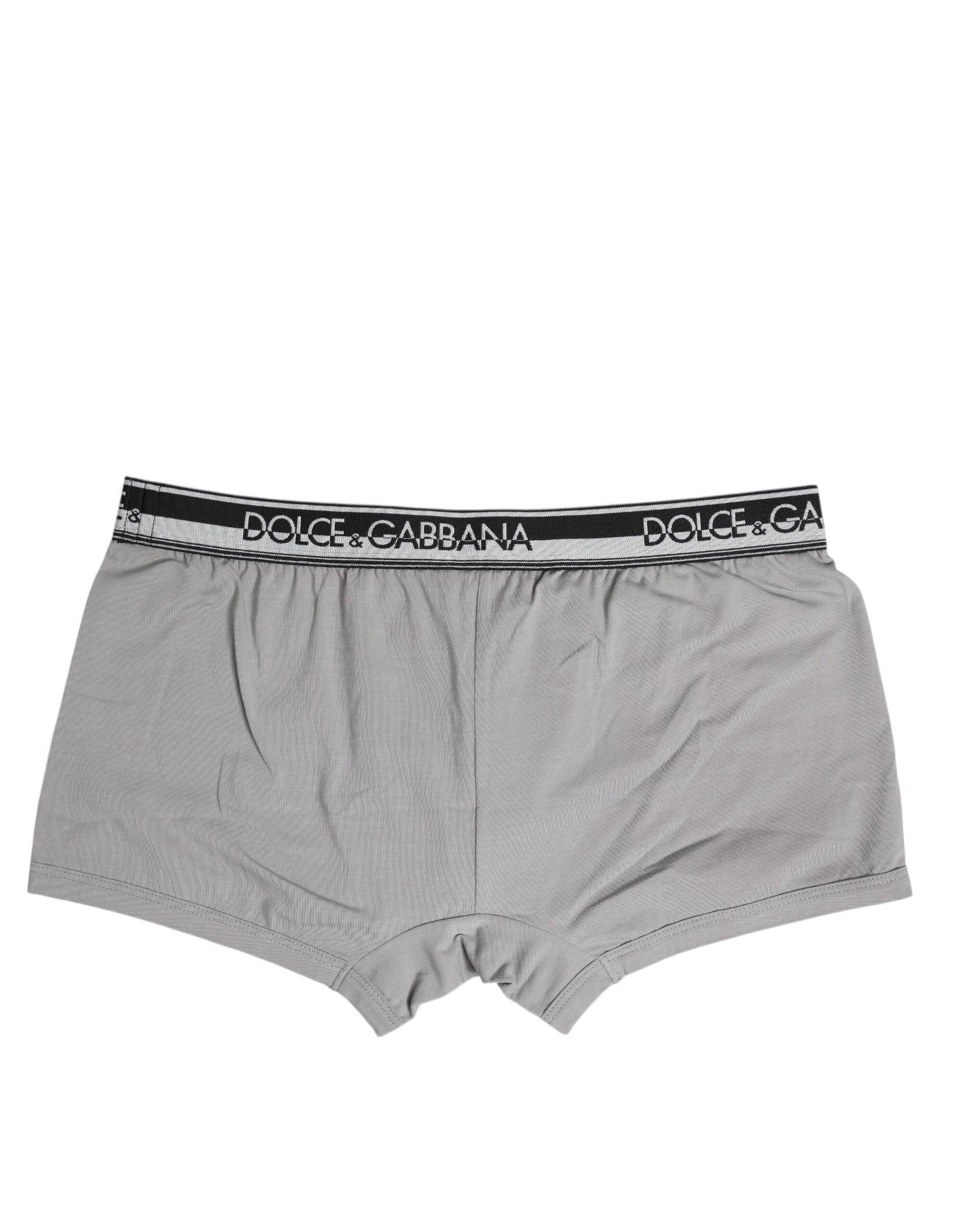 Graue Boxershorts aus Baumwollstretch in normaler Passform
