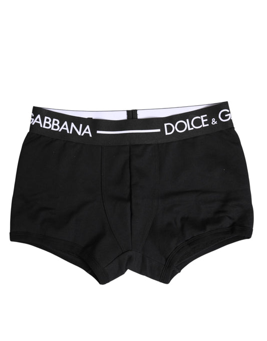 Schwarze Boxershorts aus Baumwollstretch in normaler Passform