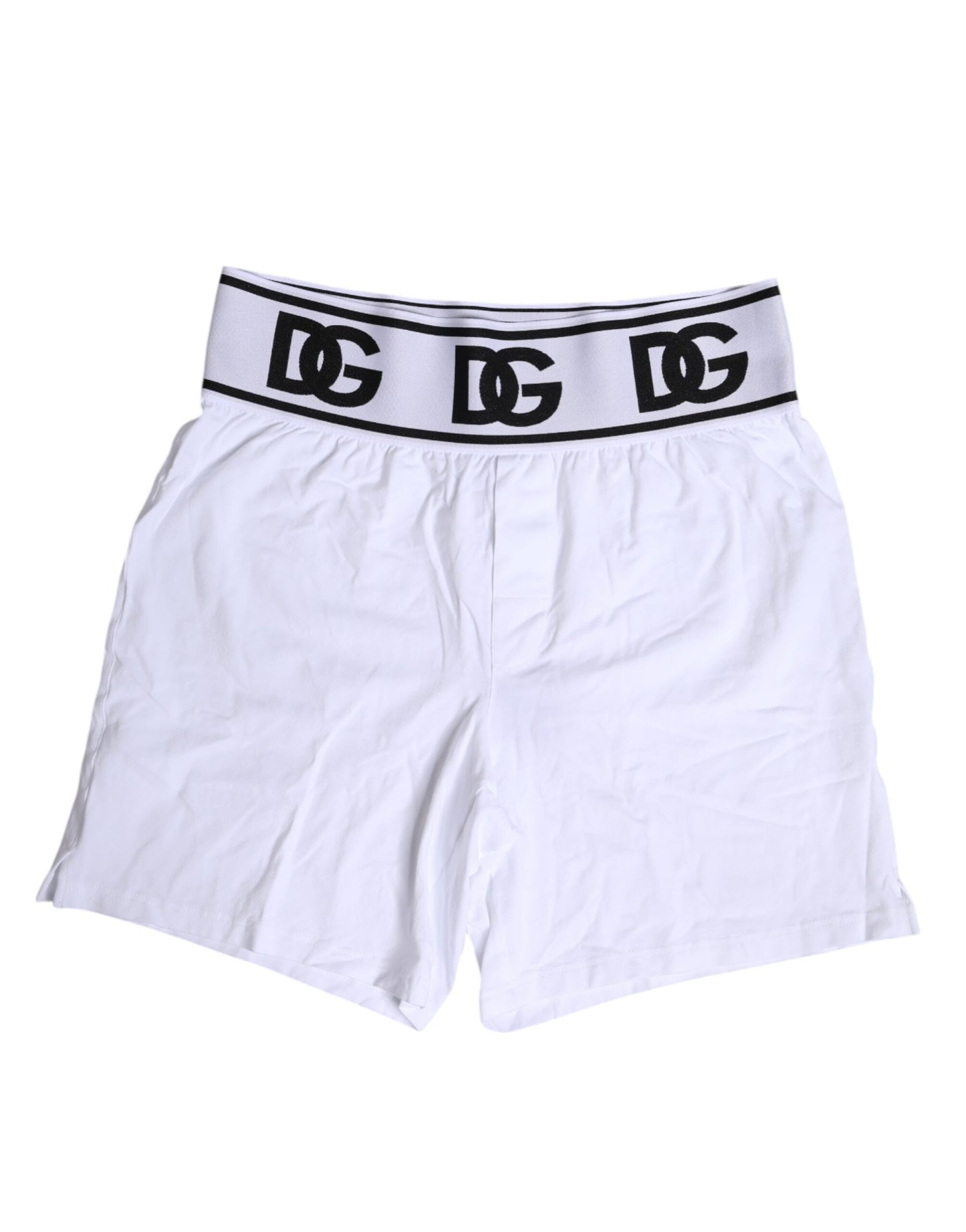 Weiße Boxershorts aus Baumwollstretch in normaler Passform