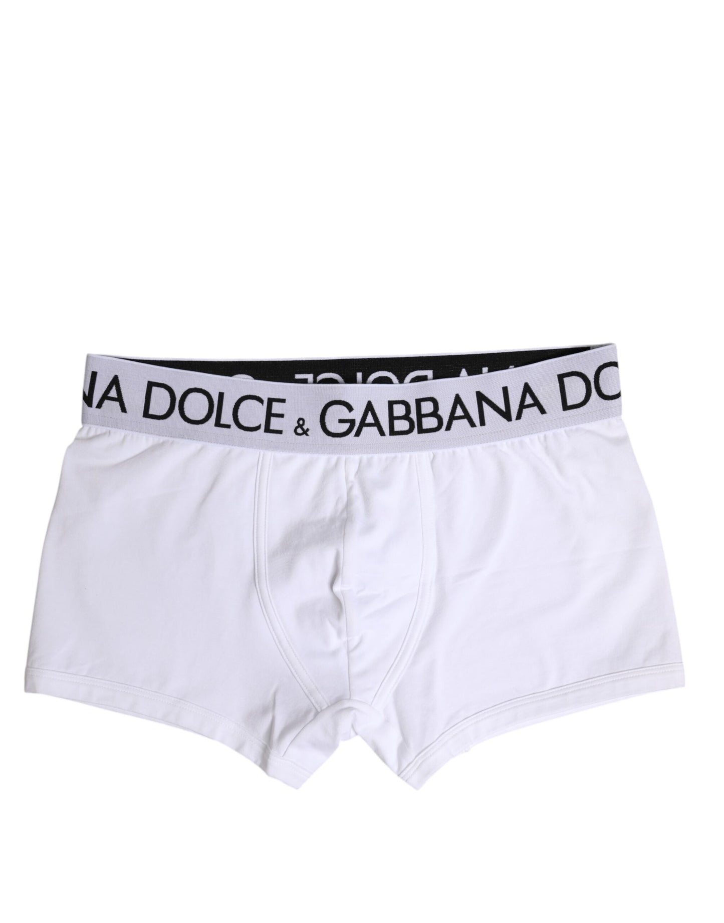 Weiße Boxershorts aus Baumwollstretch in normaler Passform