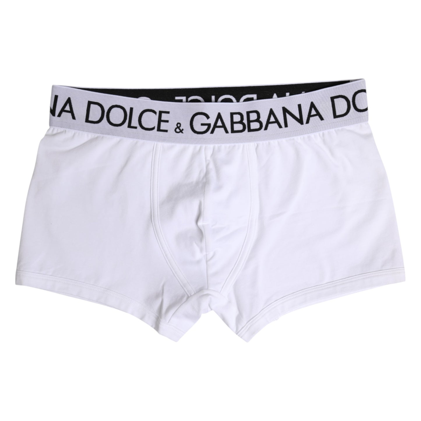 Weiße Boxershorts aus Baumwollstretch in normaler Passform