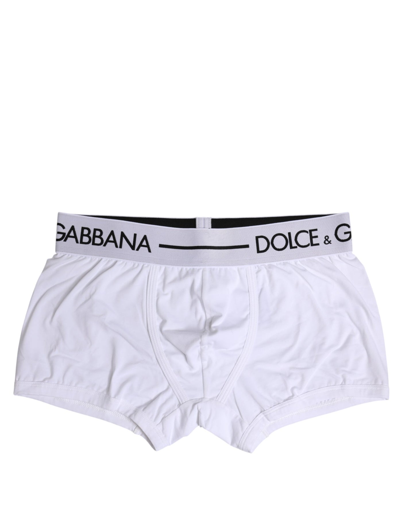 Weiße Boxershorts aus Baumwollstretch in normaler Passform