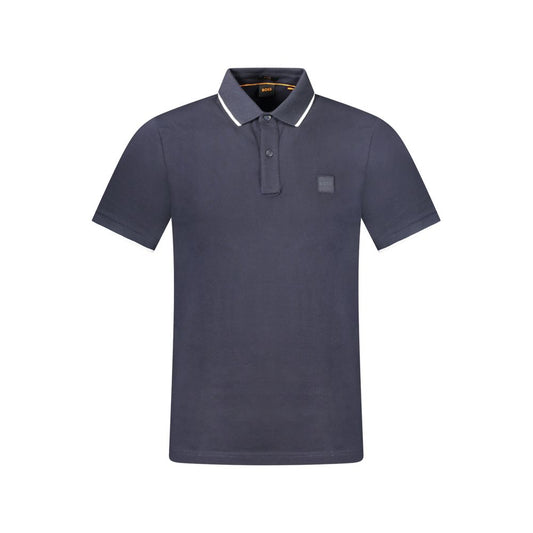 Blaues Poloshirt aus Baumwolle