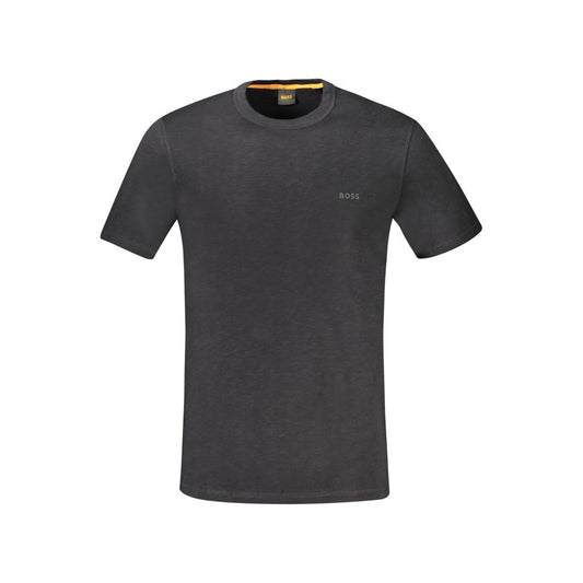 Schwarzes Baumwoll-T-Shirt
