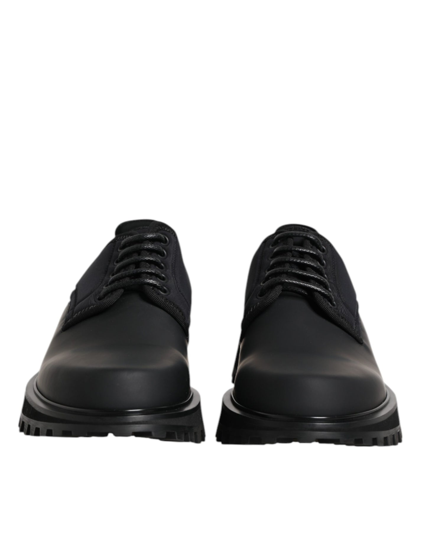 Schwarze Trekkingschuhe aus Leder mit Schnürung