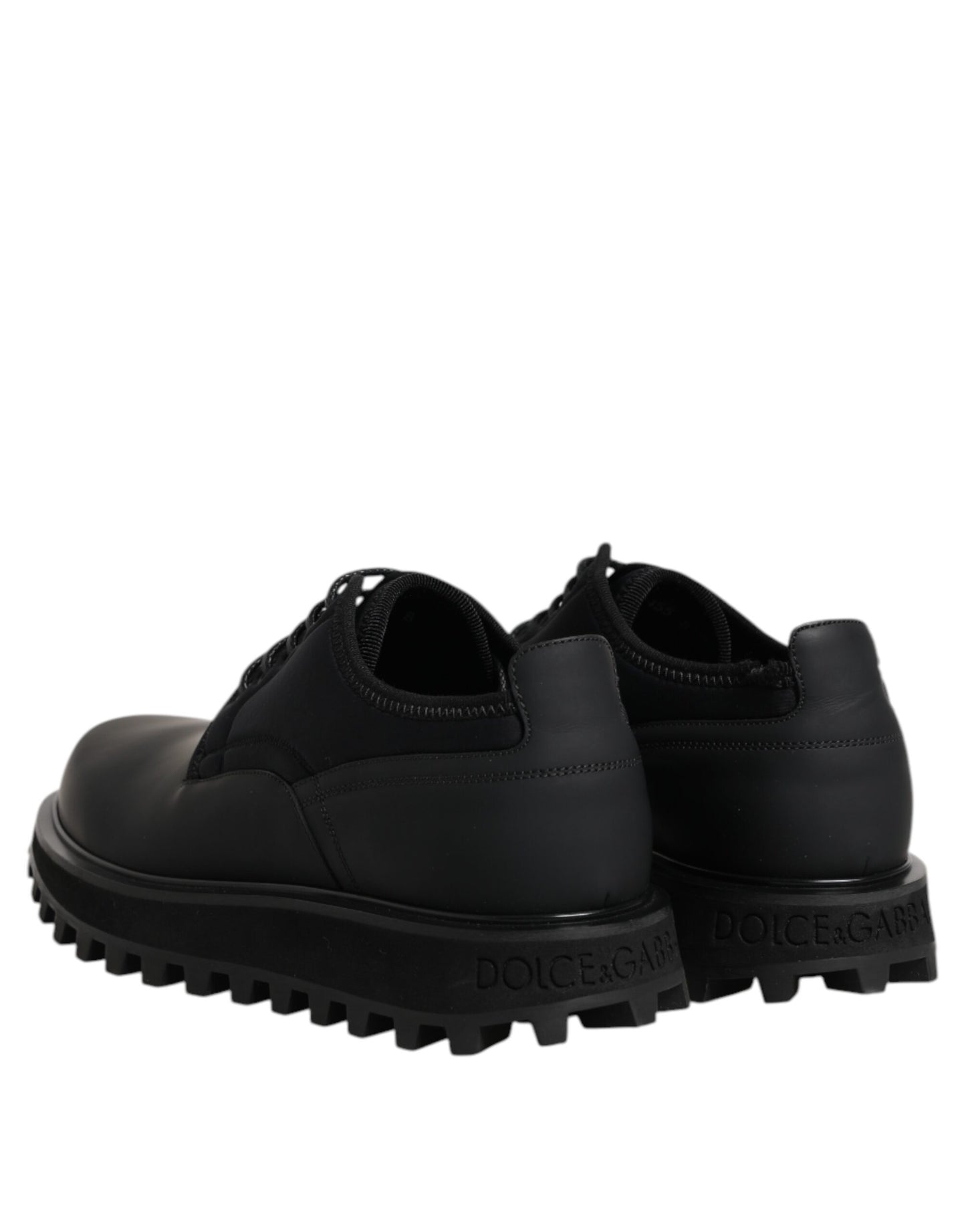 Schwarze Trekkingschuhe aus Leder mit Schnürung