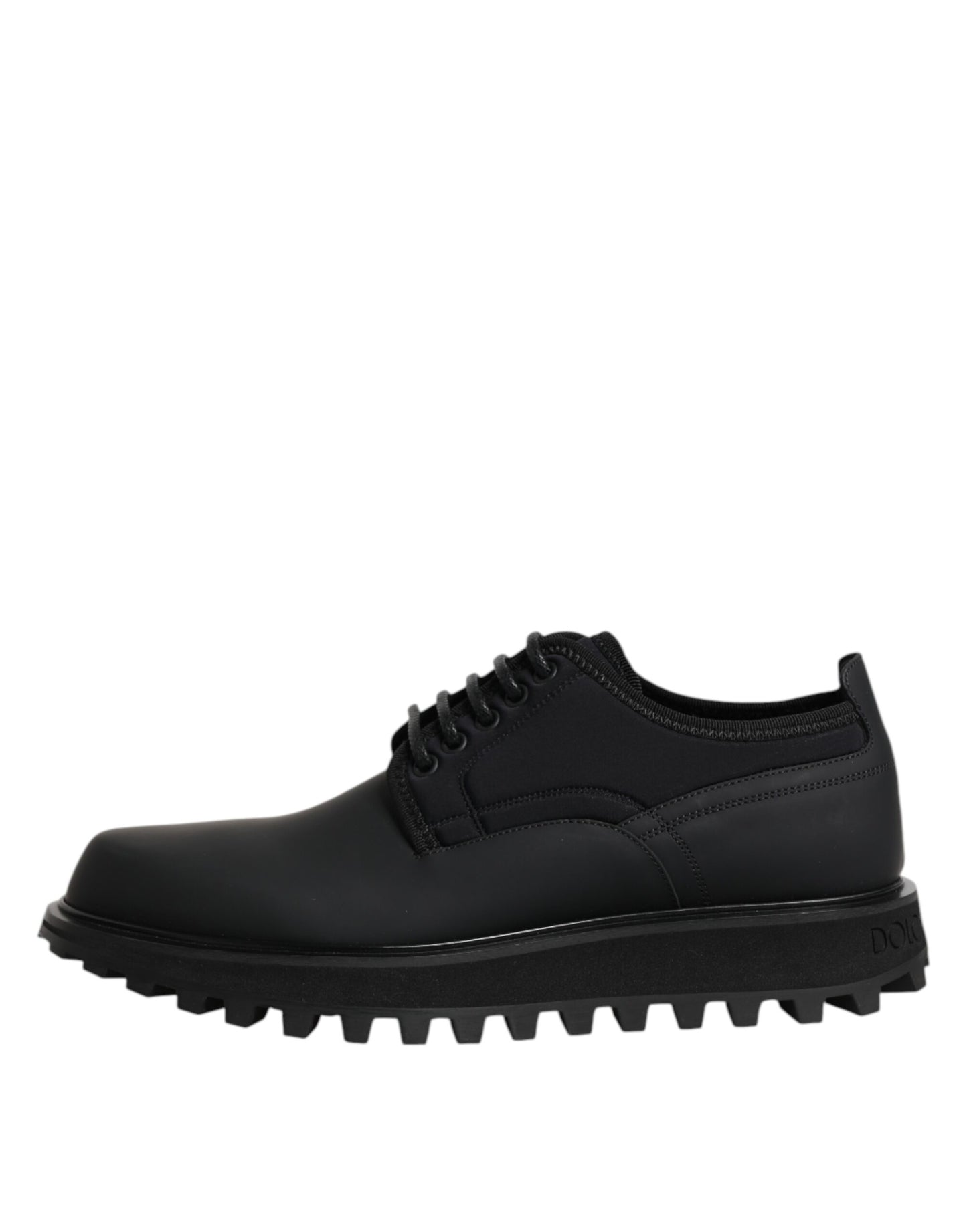 Schwarze Trekkingschuhe aus Leder mit Schnürung