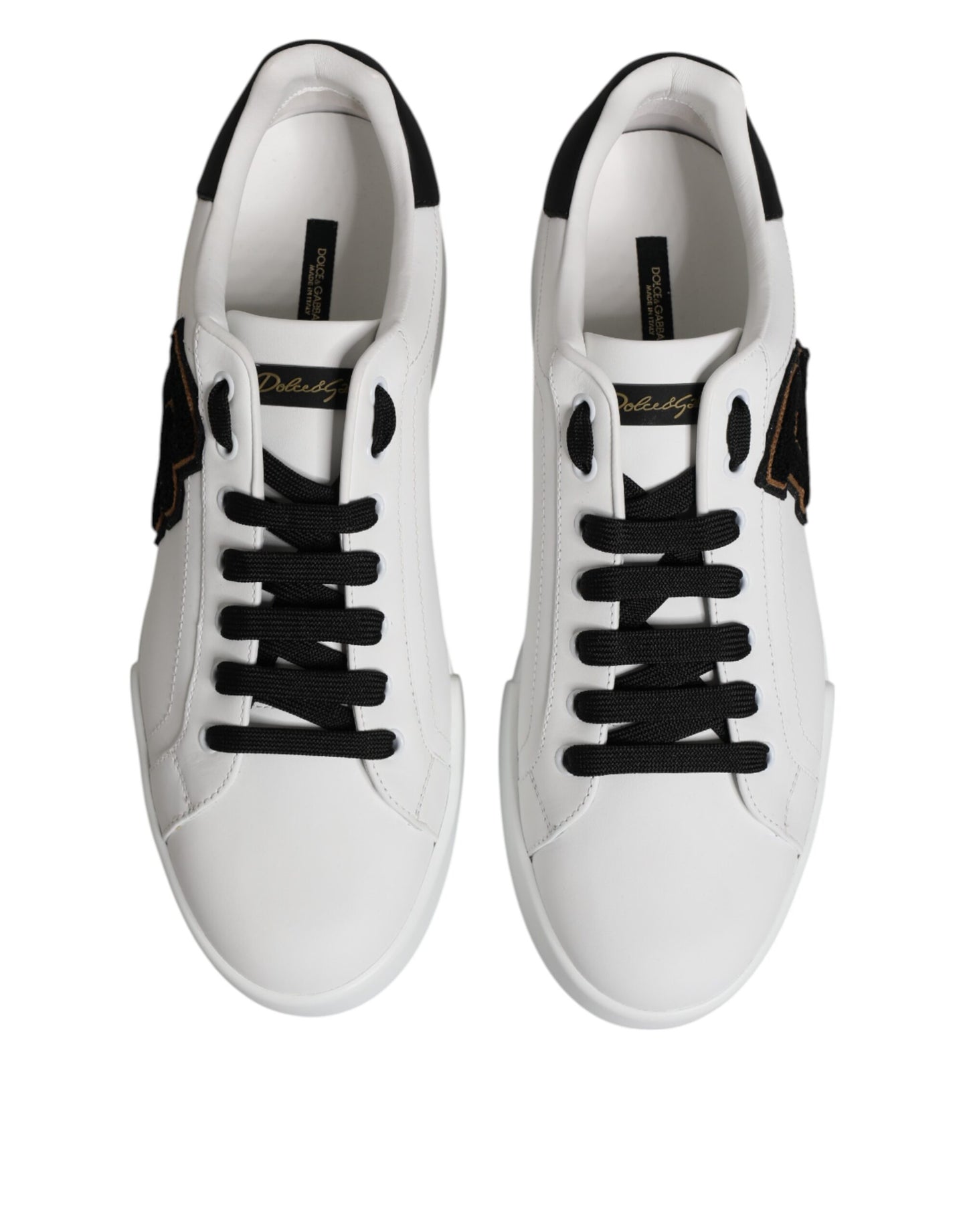Weiße DG Logo Portofino Low Top Sneakers Schuhe
