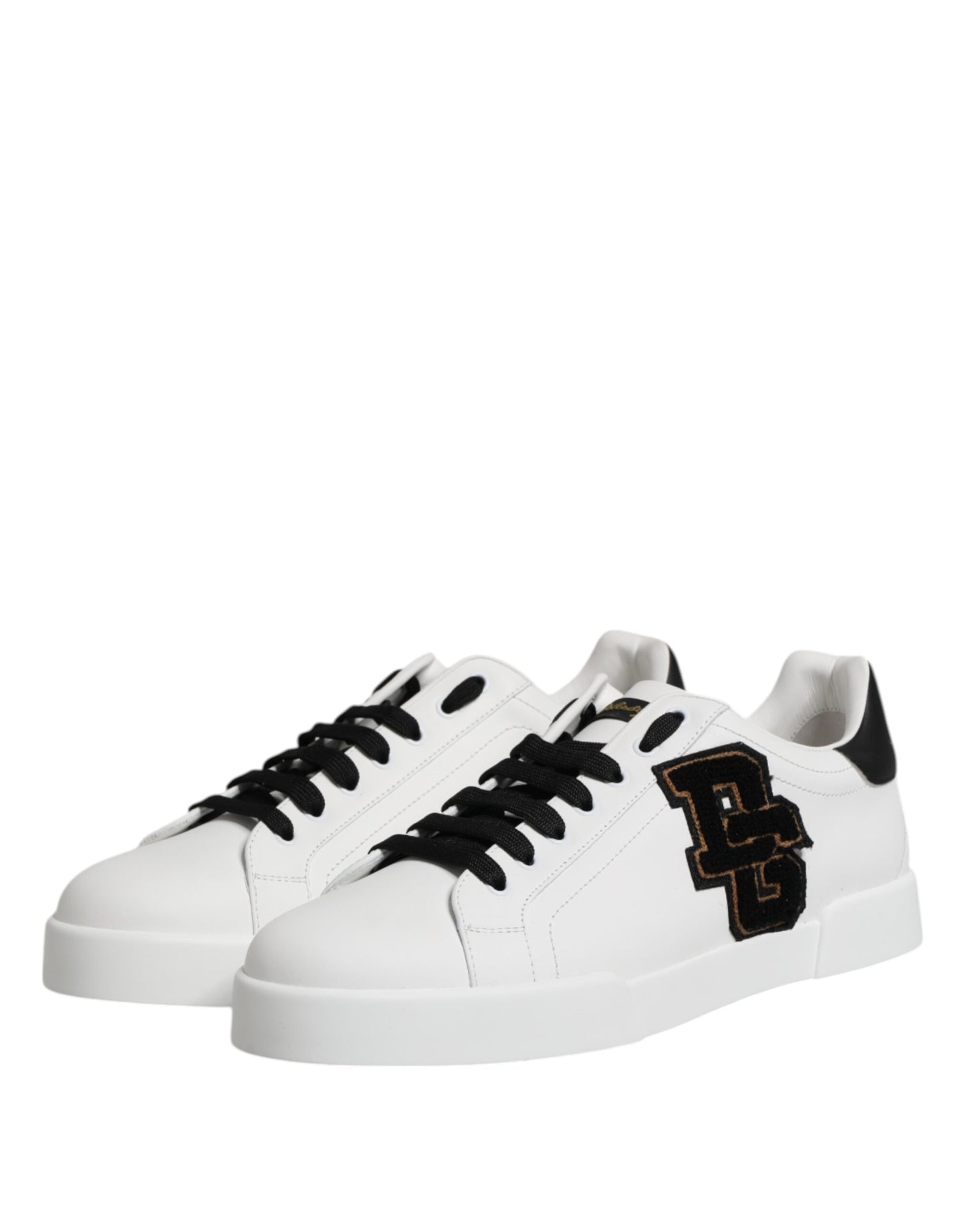 Weiße DG Logo Portofino Low Top Sneakers Schuhe