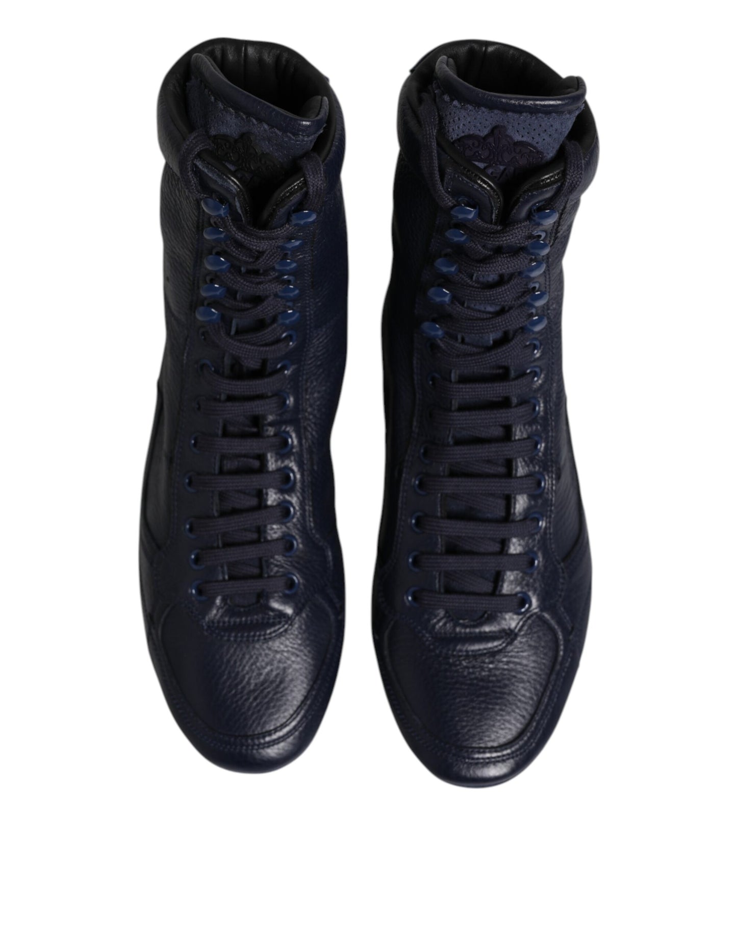 Dunkelblaue KING High Top Sneakers aus Leder