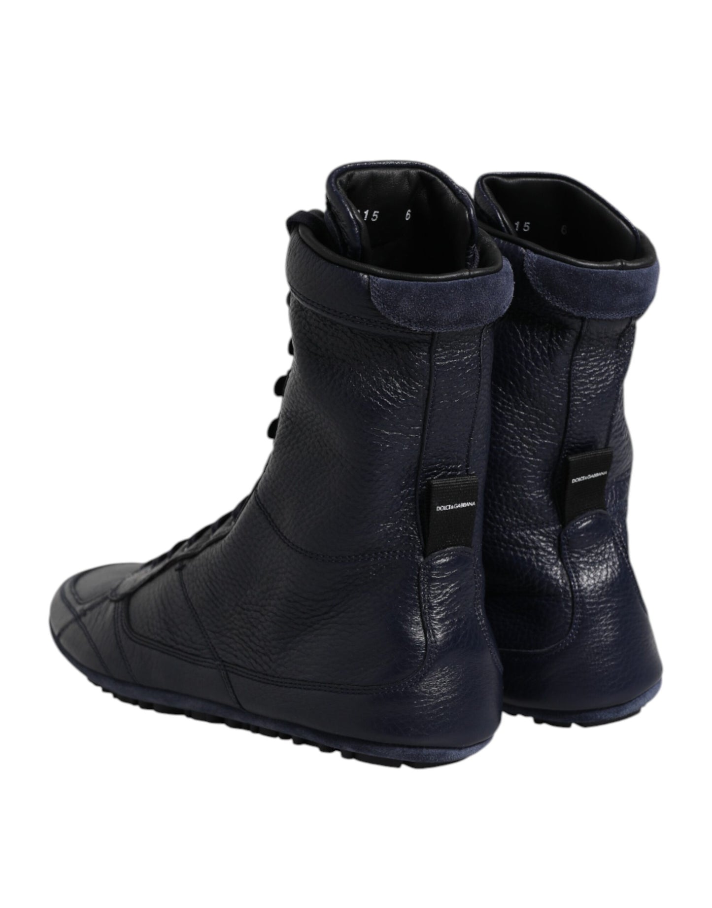 Dunkelblaue KING High Top Sneakers aus Leder