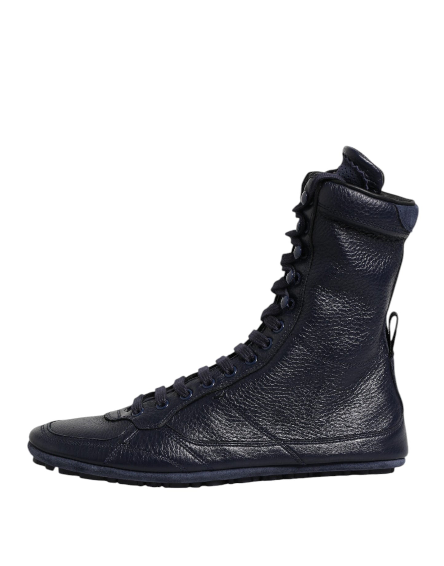 Dunkelblaue KING High Top Sneakers aus Leder