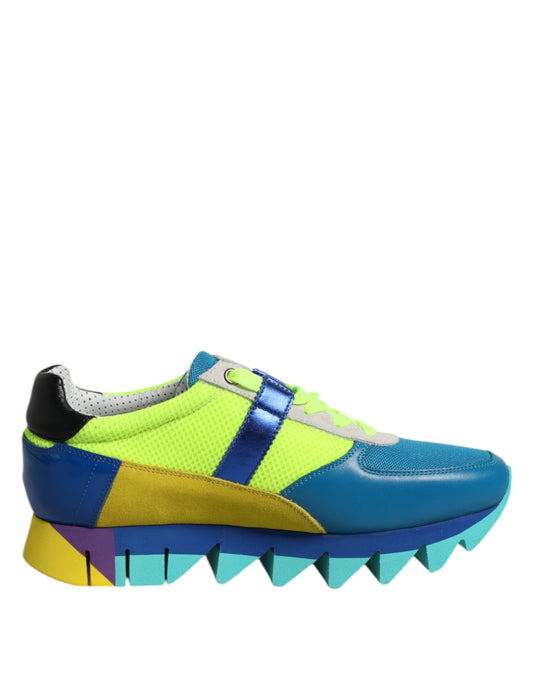 Mehrfarbige Leder Low Top Herren Sneakers Schuhe