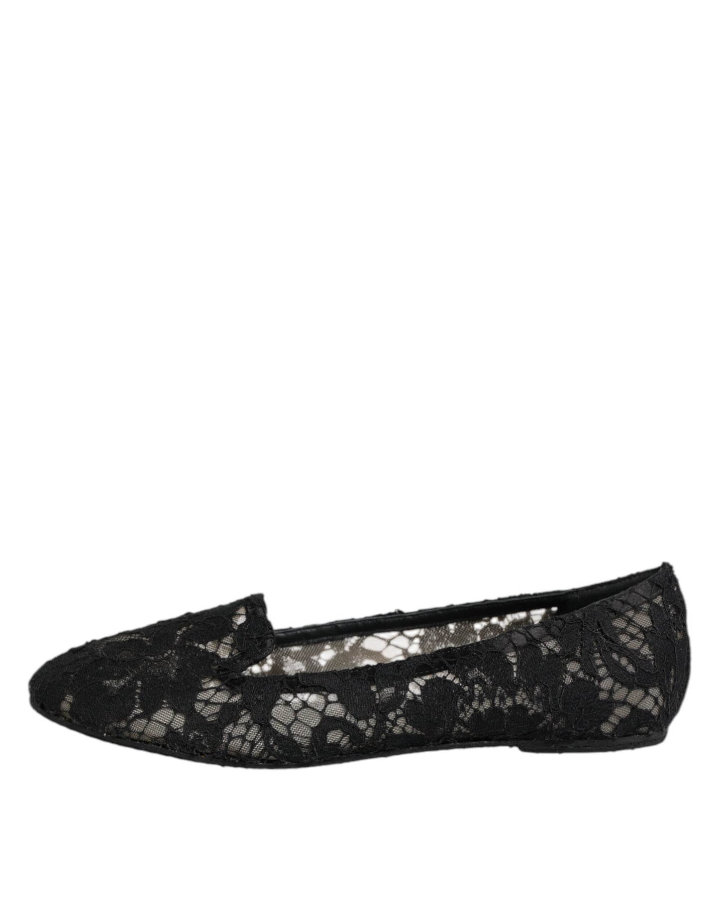 Schwarze Taormina Slipper mit Spitze