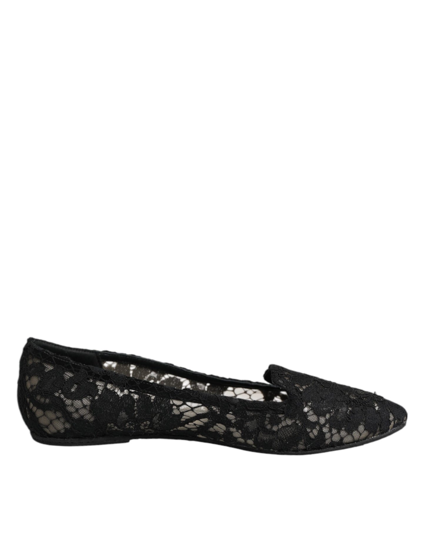 Schwarze Taormina Slipper mit Spitze