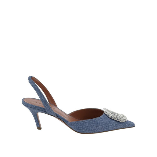 Camelia Sling 60 bedruckte Denim-Pumps