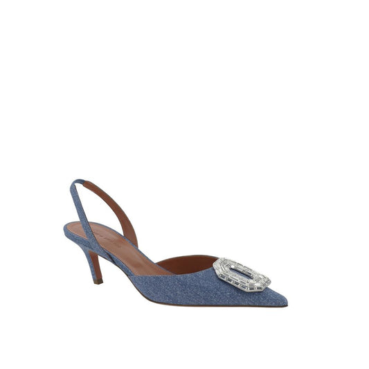 Camelia Sling 60 bedruckte Denim-Pumps