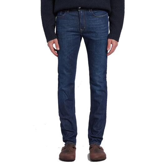 Blå Konst Cotton Denim Jeans
