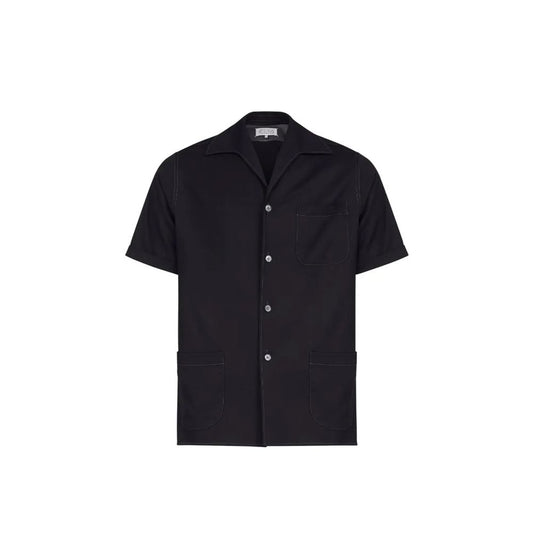 short-sleeve wool shirt