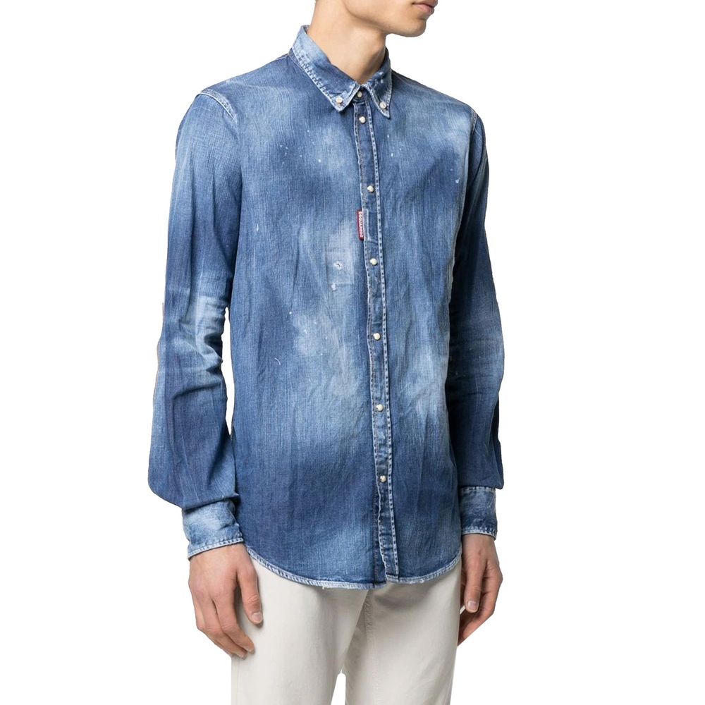 Jeanshemd im Distressed-Look