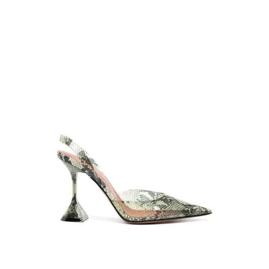 Holli Glass 95mm Pumps in Schlangenhautoptik