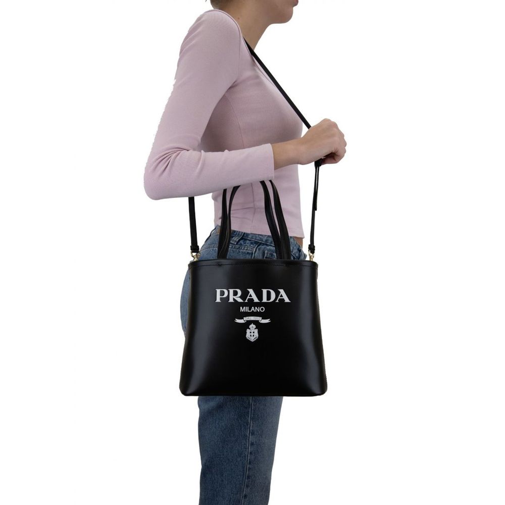 Tote Bag aus Leder mit Logo