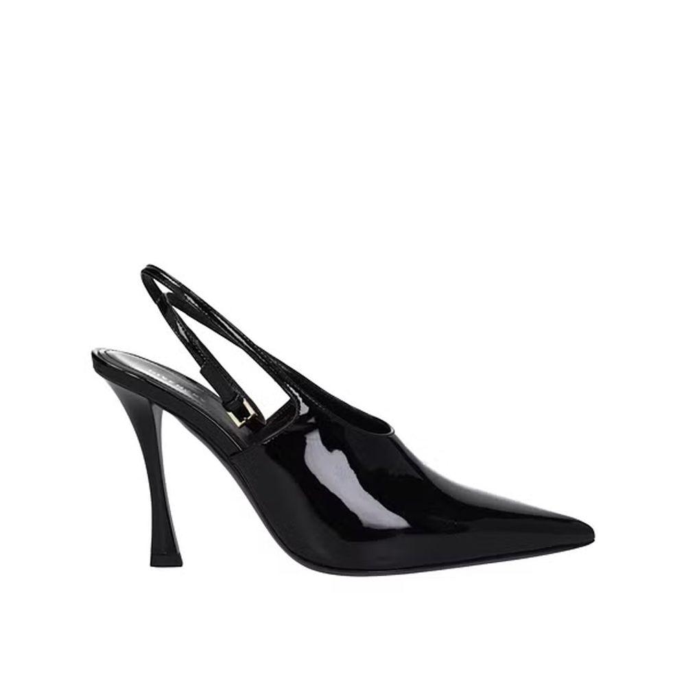 Slingback-Pumps aus Leder