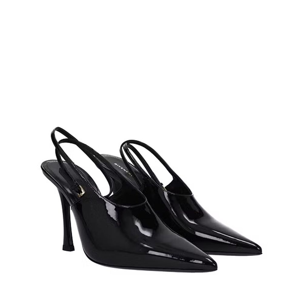 Slingback-Pumps aus Leder