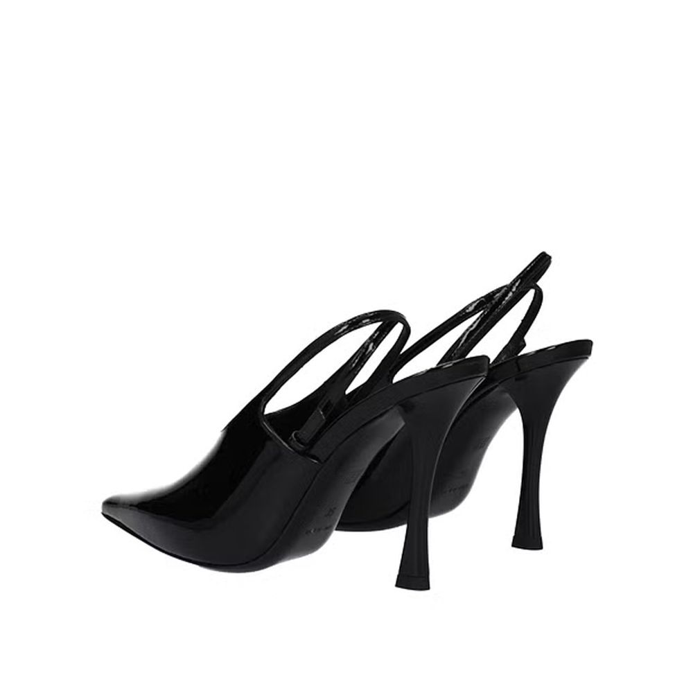 Slingback-Pumps aus Leder